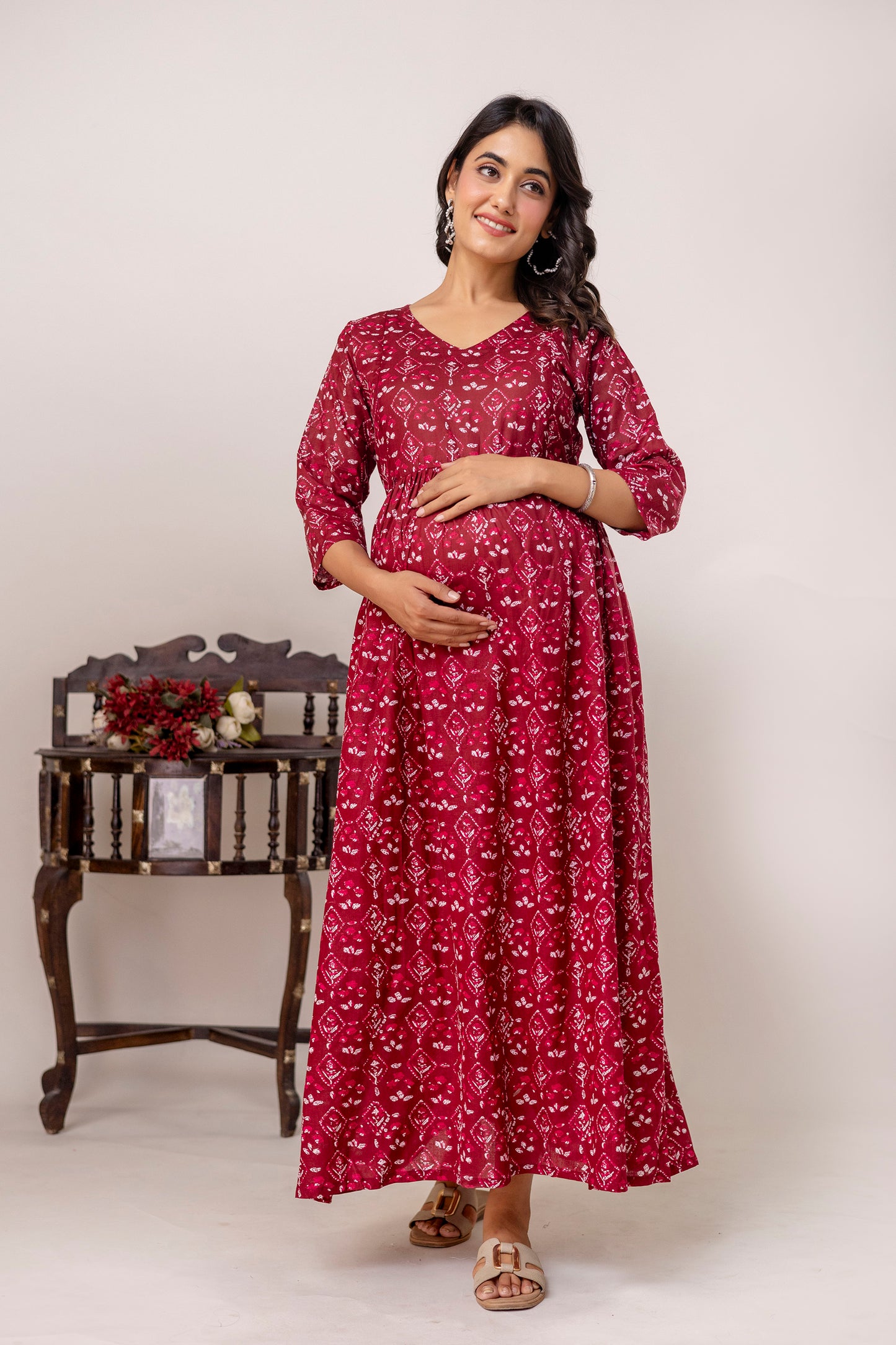 Buy 2 Get 1 Free - Deep Pockets, Hidden Feeding Zip & Adjustable Belt - Orange, Slim Red, Mughal Blue