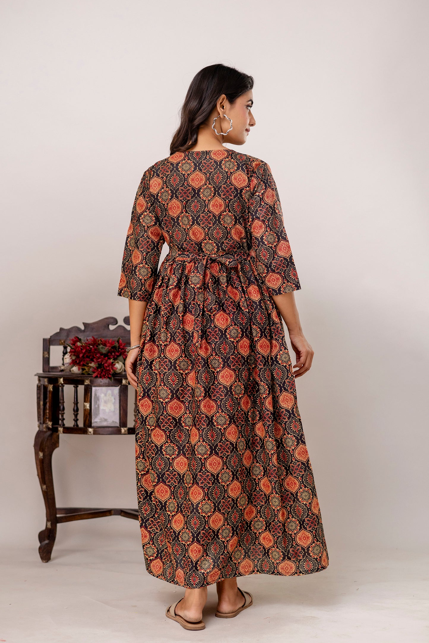 Buy 2 Get 1 Free - Deep Pockets, Hidden Feeding Zip & Adjustable Belt - Mughel Black, Red & Mustered